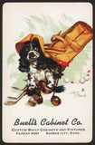 Vintage playing card BUELLS CABINET CO Kansas City Kans Butch dog Staehle art