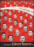 Vintage magazine ad CALVERT RESERVE whiskey 1949 picturing various men 2 page