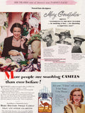 Vintage magazine ad CAMEL CIGARETTES 1948 Mary Goodfellow hat designer pictured