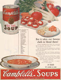 Vintage magazine ad CAMPBELLS OX TAIL SOUP dated 1924 ox tails and vegetables