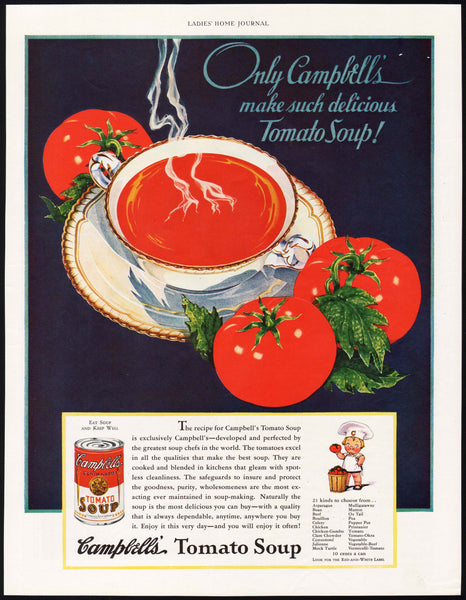 Vintage magazine ad CAMPBELLS TOMATO SOUP 1933 Campbells soup girl pictured