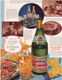 Vintage magazine ad CANADA DRY PALE GINGER ALE from 1937 with bottle pictured