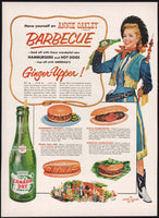 Vintage magazine ad CANADA DRY from 1954 picturing a barbecue and Anne Oakley