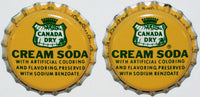 Soda pop bottle caps CANADA DRY CREAM Lot of 2 cork lined unused new old stock