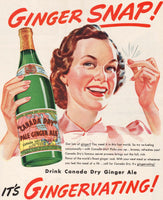 Vintage magazine ad CANADA DRY GINGER ALE 1939 Gingersnap woman pictured
