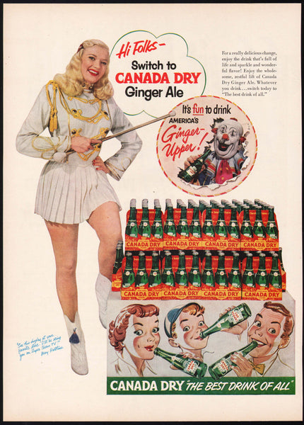 Vintage magazine ad CANADA DRY GINGER ALE 1952 Mary Hartline Super Circus TV pictured