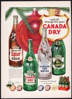 Vintage magazine ad CANADA DRY soda pop from 1949 Spur Hi Spot bottles and caps