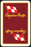 Vintage playing card CANADIAN PACIFIC railway picturing the red and white flag