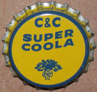 Vintage soda pop bottle caps C and C SUPER COOLA Collection of 2 different cork lined