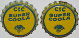 Soda pop bottle caps Lot of 12 C and C SUPER COOLA with palmetto tax symbol cork