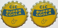 Soda pop bottle caps Lot of 12 C and C SUPER COOLA West Virginia tax symbol cork