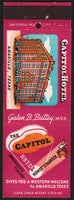 Vintage matchbook cover CAPITOL HOTEL Galen Battey old hotel pictured Amarillo Texas