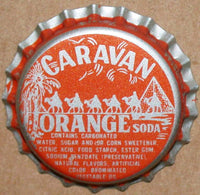 Vintage soda pop bottle caps CARAVAN camels Collection of 2 different plastic lined