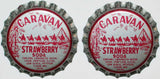 Soda pop bottle caps Lot of 100 CARAVAN STRAWBERRY camels unused new old stock