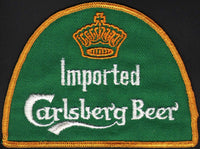Vintage uniform patch CARLSBERG IMPORTED BEER crown pictured new old stock n-mint+