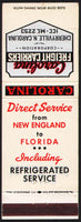 Vintage matchbook cover CAROLINA FREIGHT CARRIERS Cherryville North Carolina