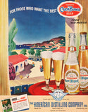 Vintage magazine ad CARTA BLANCA BEER 1943 American Distilling Pekin Sausalito