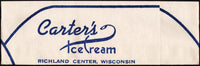 Vintage paper hat CARTERS ICE CREAM Richland Center Wisconsin unused n-mint
