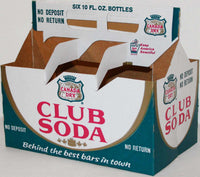 Vintage soda pop bottle carton CANADA DRY CLUB SODA unused new old stock n-mint