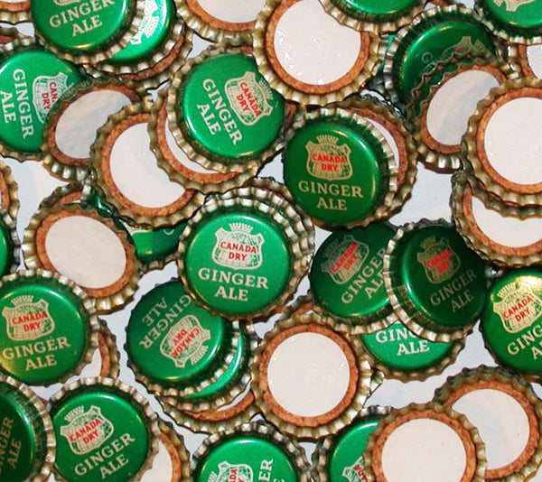 Soda pop bottle caps Lot of 12 CANADA DRY GINGER ALE cork lined new old stock