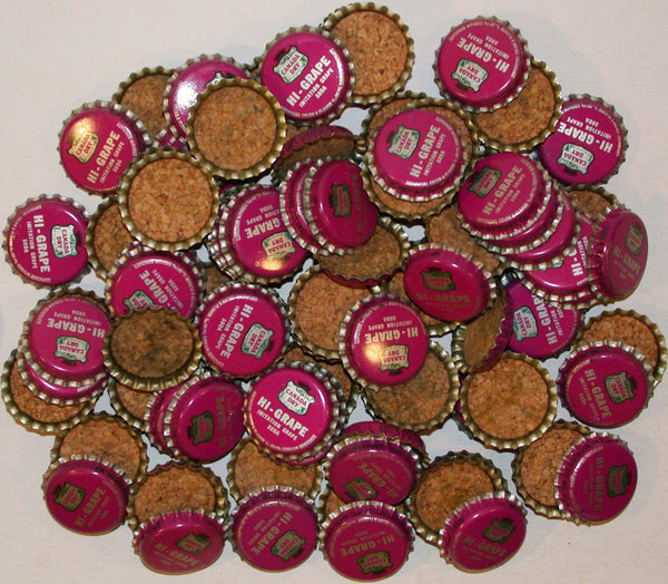 Soda pop bottle caps Lot of 100 CANADA DRY HI GRAPE cork lined new old stock