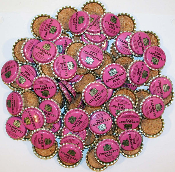 Soda pop bottle caps Lot of 100 CANADA DRY STRAWBERRY #2 unused new old stock