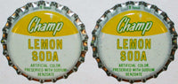 Soda pop bottle caps Lot of 25 CHAMP LEMON cork lined unused new old stock