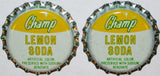 Soda pop bottle caps Lot of 12 CHAMP LEMON cork lined unused new old stock