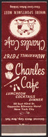 Vintage matchbook cover CHARLES CAFÉ Sportsmen Meet boxing picture New York City