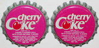 Soda pop bottle caps CHERRY COKE Lot of 2 plastic lined unused new old stock