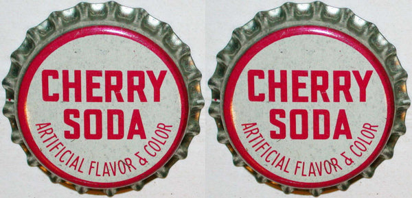 Soda pop bottle caps CHERRY SODA #2 Lot of 2 cork lined unused new old stock