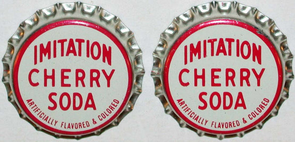 Soda pop bottle caps CHERRY SODA #3 Lot of 2 cork lined unused new old stock