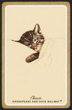 Vintage playing card CHESAPEAKE AND OHIO RAILWAY picturing Chessie the cat