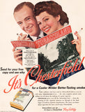 Vintage magazine ad CHESTERFIELD CIGARETTES 1941 Fred Astaire and Rita Hayworth