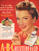 Vintage magazine ad ABC CHESTERFIELD 1949 Anne Baxter in You're My Everything