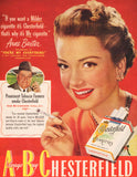 Vintage magazine ad ABC CHESTERFIELD 1949 Anne Baxter in You're My Everything