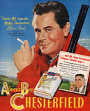 Vintage magazine ad CHESTERFIELD CIGARETTES 1949 Glenn Ford from Mr Soft Touch