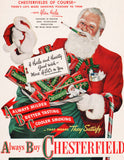 Vintage magazine ad ABC CHESTERFIELD cigarettes 1947 Alan Hale as Santa Claus