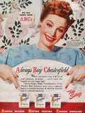 Vintage magazine ad ABC CHESTERFIELD Signe Hasso 1945 The House on 92nd Street