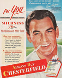 Vintage magazine ad ABC CHESTERFIELD from 1951 golfer Ben Hogan Follow the Sun