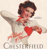 Vintage magazine ad CHESTERFIELD cigarettes 1940 Miss America Patricia Donnelly