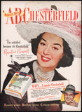 Vintage magazine ad ABC CHESTERFIELD from 1948 Rosalind Russell The Velvet Touch