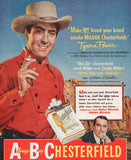 Vintage magazine ad ABC CHESTERFIELD cigarettes from 1950 Tyrone Power pictured