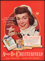 Vintage magazine ad ABC CHESTERFIELD cigarettes 1948 Jane Wyman Johnny Belinda