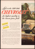 Vintage magazine ad 1946 CHEVROLET AUTOMOBILES George Shepherd art of car two page