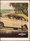 Vintage magazine ad 1946 CHEVROLET AUTOMOBILES George Shepherd art of car two page