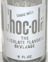 Vintage soda pop bottle CHOC OLA Chocolate Beverage Cow Power 9oz Indianapolis
