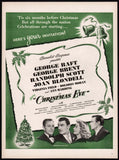 Vintage magazine ad CHRISTMAS EVE movie from 1947 Raft Brent Scott and Blondell