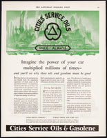 Vintage magazine ad CITIES SERVICE OILS and GASOLINE from 1929 Graham Paige car