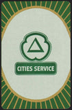 Vintage playing card CITIES SERVICE gasoline motor oil nice older triangle logo